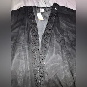 Brand new with tags black sheer sequin cover up